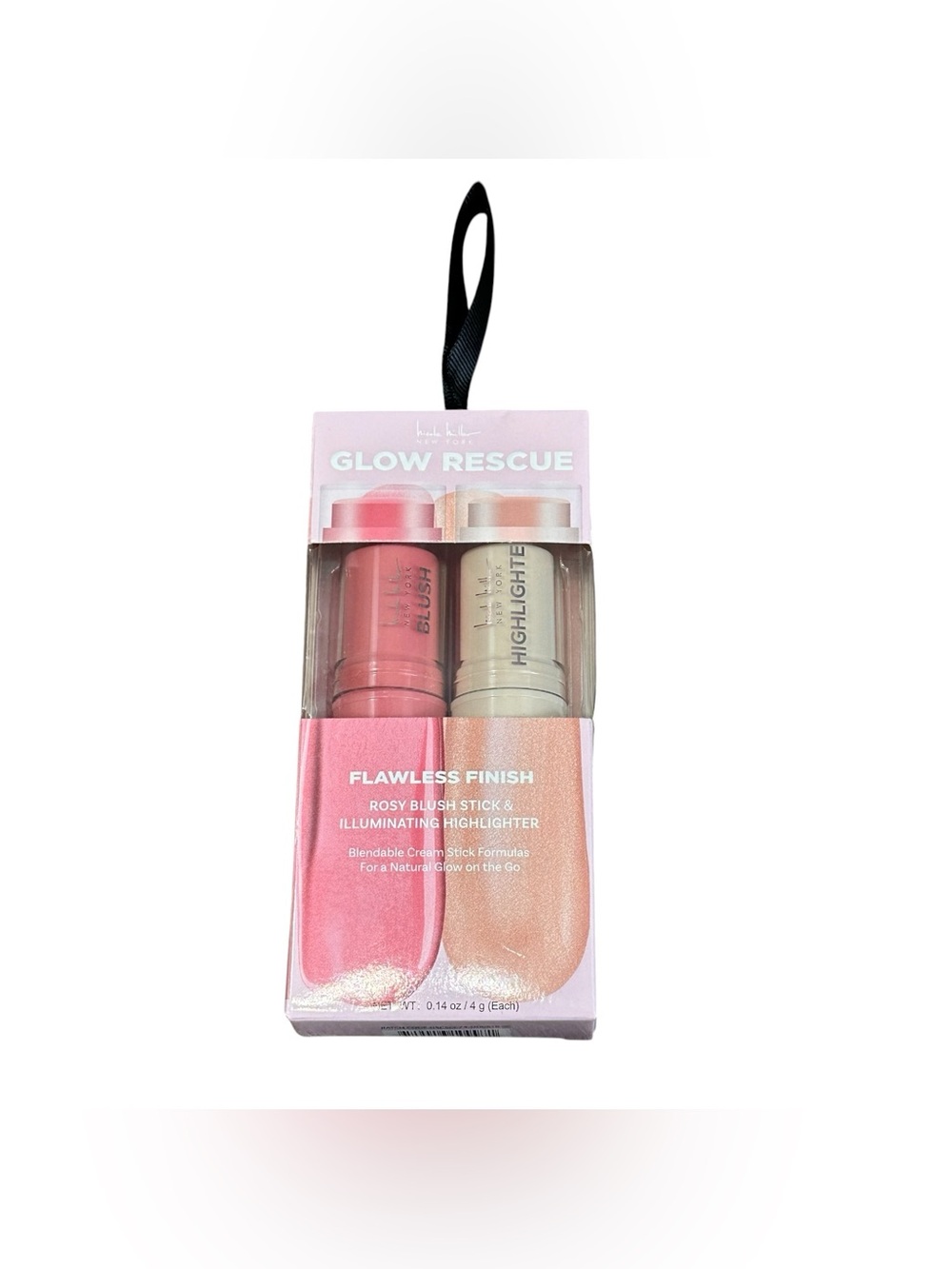 Nicole Miller Glow Rescue Blush & Highlighter Cream Stick Set NEW